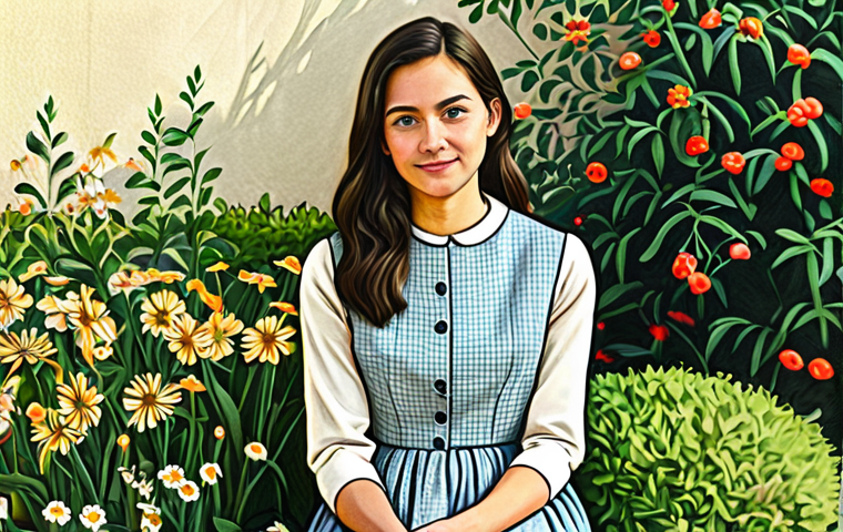 디지털아트 손그림 스타일 연출법 - Hand-Drawn Portrait**
"A portrait of a young woman with kind eyes, rendered in a hand-drawn pencil ...