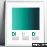Home 18 디지털아트 포스터 레이아웃 구성법 - A sleek digital art poster showcasing a dynamic composition using the rule of thirds: an off-center ...